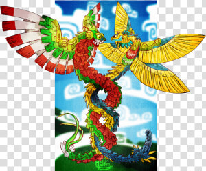 Quetzalcoatl And Xiuhcoatl   Quetzalcoatl Xiuhcoatl  HD Png Download