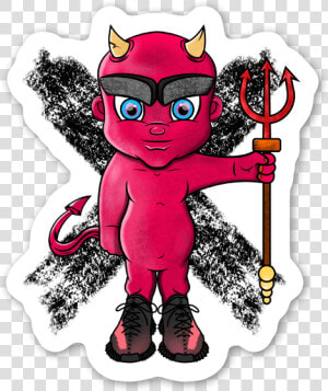 Devil In Yeezys Sticker   Cartoon  HD Png Download