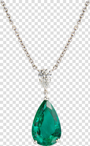 Necklace Png   Gold Emerald Heart Necklace  Transparent Png