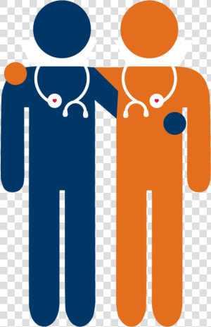 Healthcare Clipart Health Visitor   Two Doctors Icon  HD Png Download