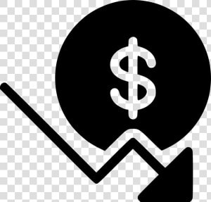 Dollar Fall   Inflation Icon Png  Transparent Png