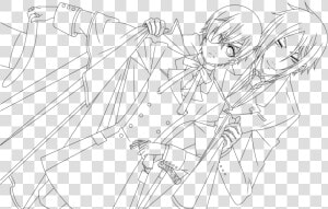 Alert Famous Yu Hakusho Coloring Pages Black Butler   Black Butler Ciel And Sebastian Coloring Page  HD Png Download