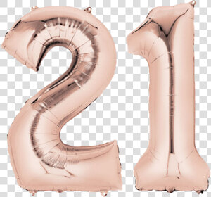 Transparent Globos Png   Number Balloons Rose Gold  Png Download