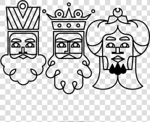 Three Wise Men Coloring Page   Illustration  HD Png Download