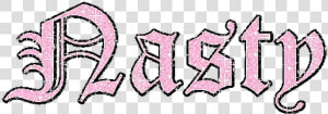  brat  nasty  pink  glitter   Calligraphy  HD Png Download