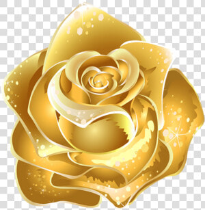 Beautiful Gold Rose Decor Png Image   Gold Flowers Transparent Background  Png Download