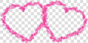 Two Pink Hearts Png Image   Transparent Pink Heart Png  Png Download