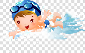 Swimming Child Clip Art   Kids Swimmer Clipart  HD Png Download