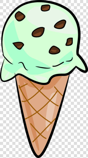 Ice Cream Cone The Totally Free Clip Art Blog Food   Mint Chocolate Chip Ice Cream Clipart  HD Png Download