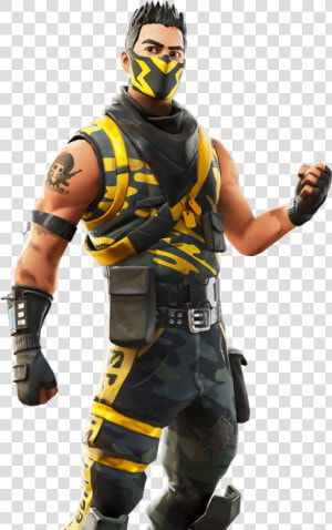 40 Leaked Skin   Black And Yellow Skin Fortnite  HD Png Download