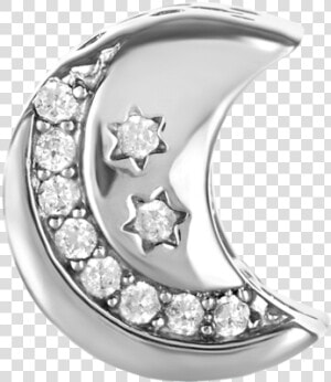 Silver Crescent Moon Bead For Use With Dbw Interchangeable   Body Jewelry  HD Png Download