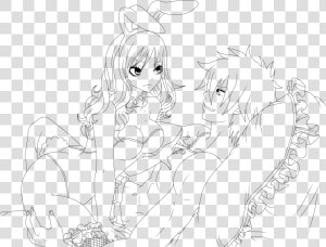 Fairy Tail Gray And Juvia Lineart By Cursedicedragon   Line Art  HD Png Download