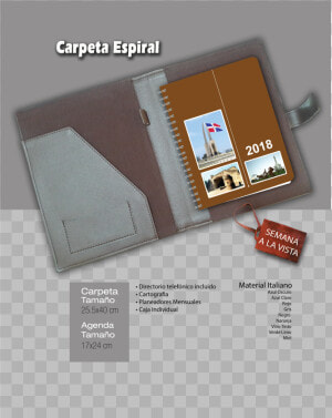 Carpeta Espiral Semanal   Wallet  HD Png Download