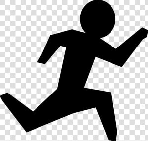 People Running Away Png   Black And White Person Running  Transparent Png