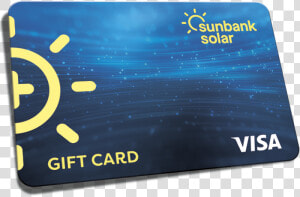 Sunbank Solar Visa Gift Card   Vertical Visa Debit Cards  HD Png Download