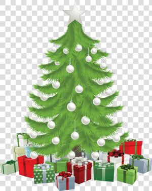 Christmas Tree Png   Transparent Background Christmas Tree Presents Clipart  Png Download