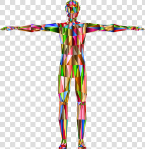 Prismatic Low Poly Human Male Variation 4 Clip Arts   Human Body Anatomy Clipart  HD Png Download