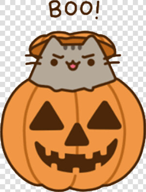 Gif Jack O Lantern Pusheen Pumpkin Cat   Pusheen Pumpkin  HD Png Download