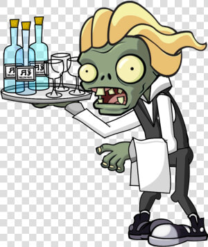 Waiter Zombie Hd   Plants Vs Zombies Girl Zombie  HD Png Download