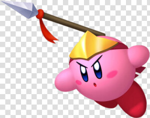 Kirby With A Spear   Kirby  39 s Return To Dreamland Sence  HD Png Download