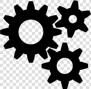 Transparent Cogs Png   Simple Gear Black And White  Png Download