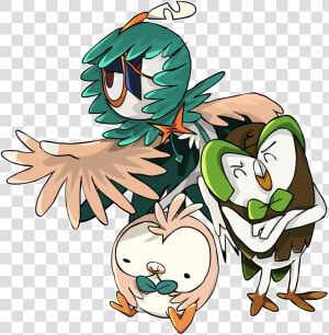 Rowlet Dartrix And Decidueye  HD Png Download