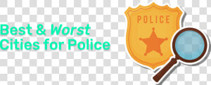 Best  amp  Worst Cities For Police   Sign  HD Png Download