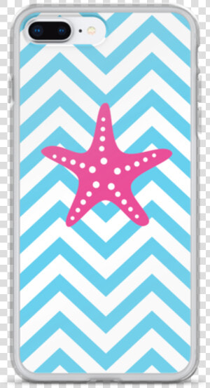 Hot Pink Starfish On Blue Chevron Iphone Case   Carpet  HD Png Download