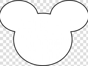 Mickey Head Outline   White Mickey Head Png  Transparent Png