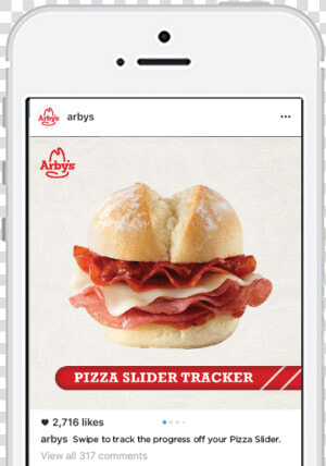 Arby S Pizza Slider Tracker2  HD Png Download