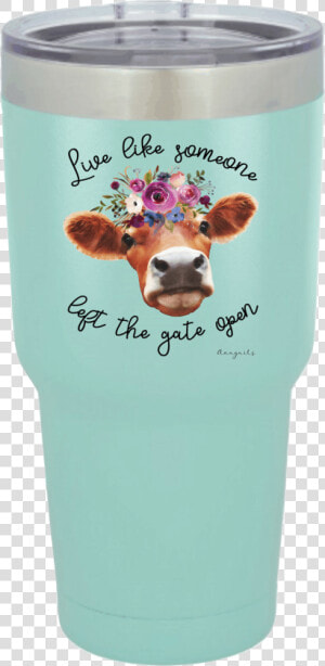 Live Like Someone Left The Gate Open Cow Decal  HD Png Download