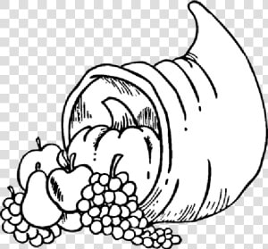 Thanksgiving Cornucopia Coloring Pages  HD Png Download