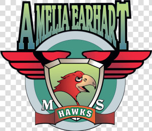 Amelia Earhart Middle School Hawks  HD Png Download