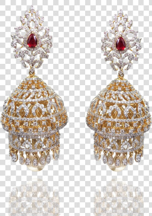 View Two Layer Jhumka Designs  amp  Many More Here At Sneha   Latest Jhumka Design 2018  HD Png Download