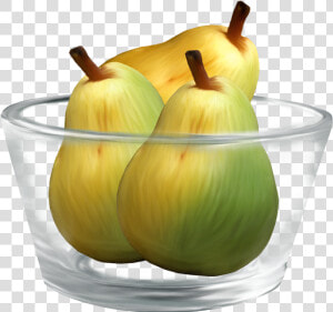 Pears In A Glass Bowl Png Clipart   Bowl Of Pears Clip Art  Transparent Png