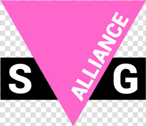 Upside Down Pink Triangle With Black Bar Across The   Graphic Design  HD Png Download