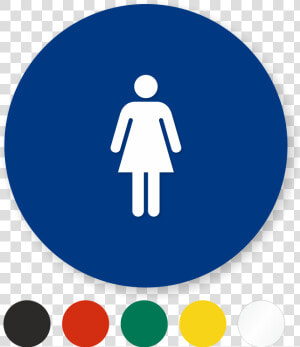 Women Restroom Sign Circle  HD Png Download