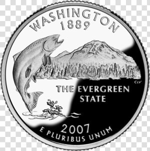 2007 Wa Proof   Washington State Quarter  HD Png Download