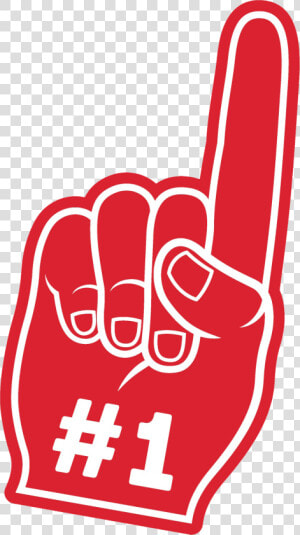 Red Foam Finger   Finger  HD Png Download