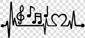 Music Note Heartbeat  HD Png Download