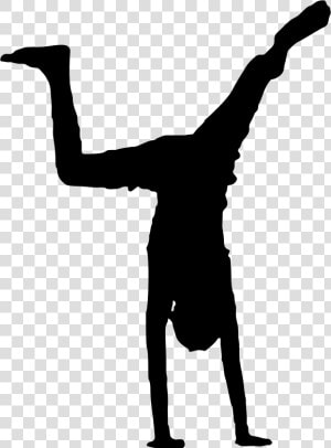 Boy Handstand Silhouette   Handstand Boy Logo Png  Transparent Png