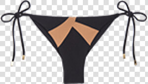 Black Wave Tie Side Bottom   Panties  HD Png Download