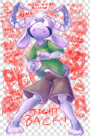 It S べ00 Late Totrn Asrt El レレ 「 Please Baplease Now   Asriel With Chara  39 s Soul  HD Png Download