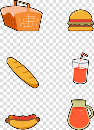 Hand Drawn Cartoon Fast Food Png And Psd   Png Download   ตกแต่ง วาด รูป อาหาร  Transparent Png