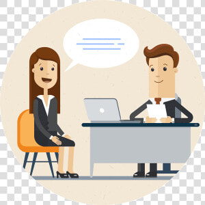 Transparent Clipart Frustrated Office Worker   Job Interview Cartoon Transparent  HD Png Download