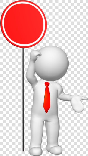 Google Seo Tips   Cartoon Man With A Stop Sign Png  Transparent Png