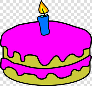 Transparent Birthday Cake Cartoon Png   Birthday Cake 1 Candle  Png Download