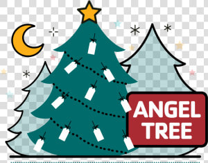 Angel Tree Website Graphic   Christmas Tree Angel Clip Art  HD Png Download