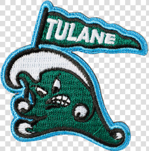 Tulane Wave With Flag Sticker Patch  HD Png Download