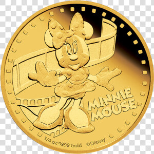 2014 1 4 Oz Gold Coin   Minnie Mouse Coin Png  Transparent Png